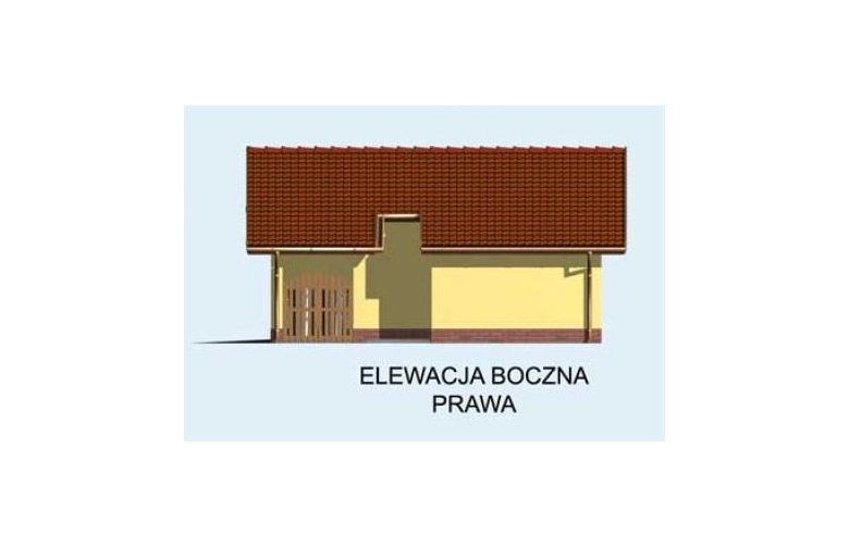 Projekt budynku gospodarczego G100 - elewacja 4