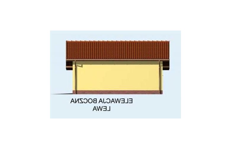 Projekt budynku gospodarczego G100 - elewacja 3