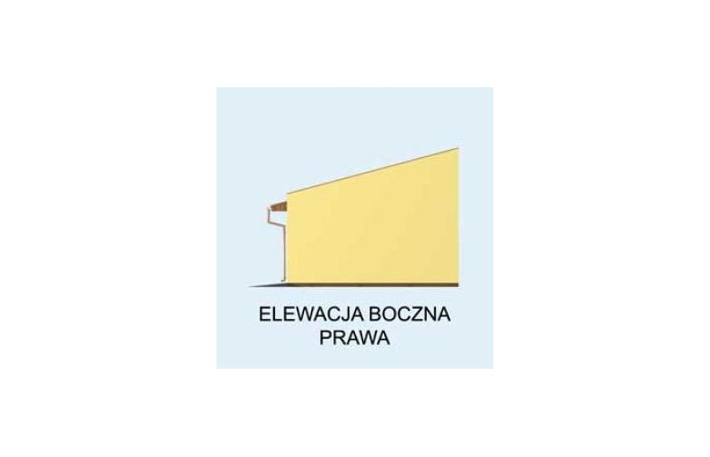 Projekt budynku gospodarczego G94 garaż czterostanowiskowy - elewacja 4