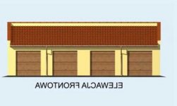 Elewacja projektu G94 garaż czterostanowiskowy - 1 - wersja lustrzana