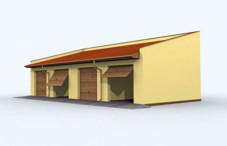 Projekt budynku gospodarczego G94 garaż czterostanowiskowy