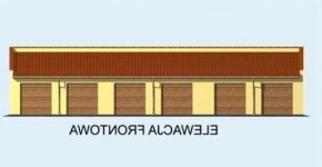 Elewacja projektu G95 garaż sześciostanowiskowy - 1 - wersja lustrzana