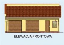 Elewacja projektu G85 garaż dwustanowiskowy z pomieszczeniami gospodarczymi - 1