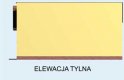 Projekt budynku gospodarczego G85 garaż dwustanowiskowy z pomieszczeniami gospodarczymi - elewacja 2