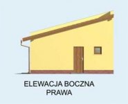 Elewacja projektu G85 garaż dwustanowiskowy z pomieszczeniami gospodarczymi - 4