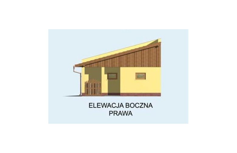 Projekt budynku gospodarczego G101 - elewacja 4