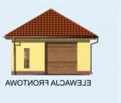 Elewacja projektu G102 garaż jednostanowiskowy - 1 - wersja lustrzana