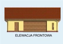 Elewacja projektu G103 garaż dwustanowiskowy z pomieszczeniem gospodarczym - 1