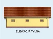 Elewacja projektu G103 garaż dwustanowiskowy z pomieszczeniem gospodarczym - 2