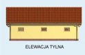 Projekt budynku gospodarczego G103 garaż dwustanowiskowy z pomieszczeniem gospodarczym - elewacja 2