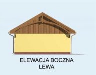 Elewacja projektu G103 garaż dwustanowiskowy z pomieszczeniem gospodarczym - 3