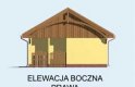 Projekt budynku gospodarczego G103 garaż dwustanowiskowy z pomieszczeniem gospodarczym - elewacja 4