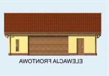 Elewacja projektu G103 garaż dwustanowiskowy z pomieszczeniem gospodarczym - 1 - wersja lustrzana