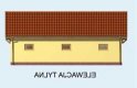 Projekt budynku gospodarczego G103 garaż dwustanowiskowy z pomieszczeniem gospodarczym - elewacja 2