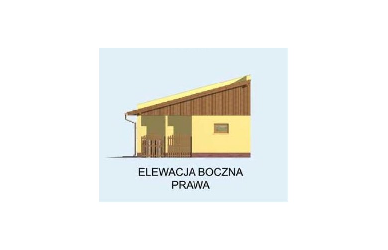 Projekt budynku gospodarczego G104 - elewacja 4