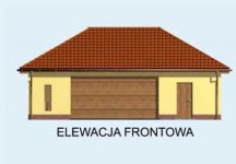 Elewacja projektu G105 garaż dwustanowiskowy z pomieszczeniem gospodarczym - 1