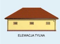 Elewacja projektu G105 garaż dwustanowiskowy z pomieszczeniem gospodarczym - 2