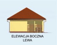 Elewacja projektu G105 garaż dwustanowiskowy z pomieszczeniem gospodarczym - 3