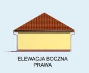 Elewacja projektu G105 garaż dwustanowiskowy z pomieszczeniem gospodarczym - 4