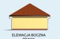 Projekt budynku gospodarczego G105 garaż dwustanowiskowy z pomieszczeniem gospodarczym - elewacja 4