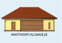 Elewacja projektu G105 garaż dwustanowiskowy z pomieszczeniem gospodarczym - 1 - wersja lustrzana