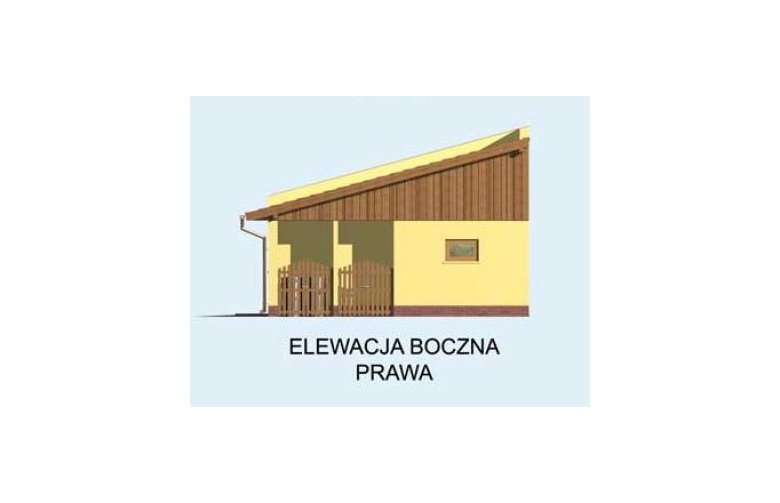 Projekt budynku gospodarczego G107 - elewacja 4