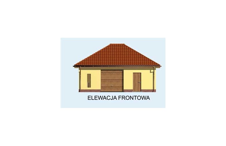 Projekt budynku gospodarczego G108 - elewacja 1