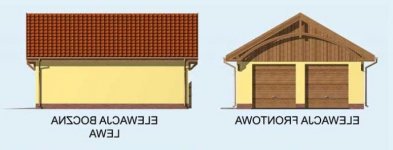 Elewacja projektu G109 - 1 - wersja lustrzana