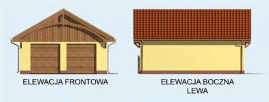 Elewacja projektu G110 garaż dwustanowiskowy - 1