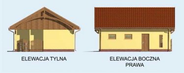 Elewacja projektu G110 garaż dwustanowiskowy - 2