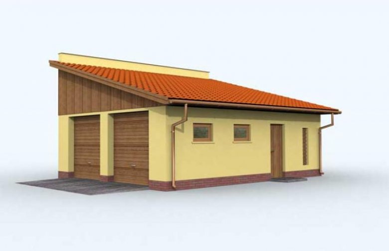 Projekt budynku gospodarczego G110 garaż dwustanowiskowy