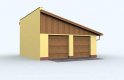 Projekt budynku gospodarczego G110 garaż dwustanowiskowy - wizualizacja 3