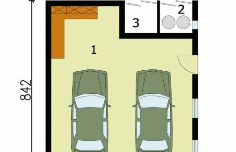 Projekt budynku gospodarczego G111 - przyziemie