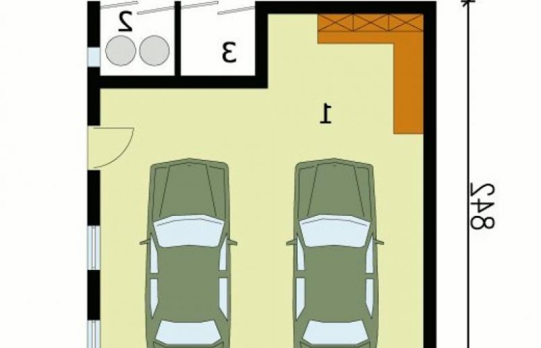 Projekt budynku gospodarczego G111 - przyziemie