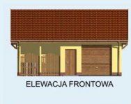 Elewacja projektu G115 garaż jednostanowiskowy z pomieszczeniem gospodarczym - 1