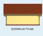 Elewacja projektu G115 garaż jednostanowiskowy z pomieszczeniem gospodarczym - 2