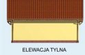 Projekt budynku gospodarczego G115 garaż jednostanowiskowy z pomieszczeniem gospodarczym - elewacja 2