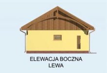 Elewacja projektu G115 garaż jednostanowiskowy z pomieszczeniem gospodarczym - 3