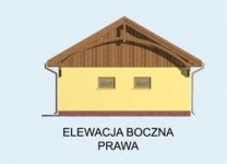 Elewacja projektu G115 garaż jednostanowiskowy z pomieszczeniem gospodarczym - 4