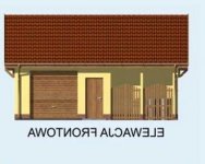 Elewacja projektu G115 garaż jednostanowiskowy z pomieszczeniem gospodarczym - 1 - wersja lustrzana