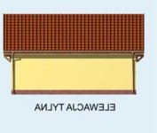 Elewacja projektu G115 garaż jednostanowiskowy z pomieszczeniem gospodarczym - 2 - wersja lustrzana