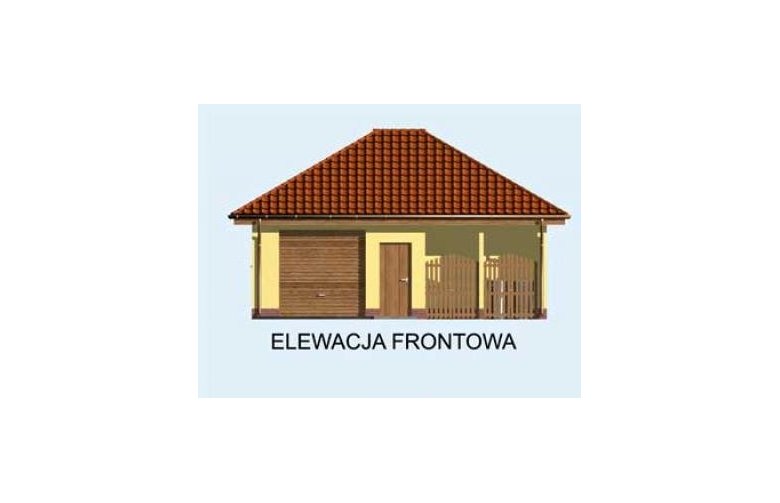 Projekt domu nowoczesnego Budynek gospodarczy G116 - elewacja 1