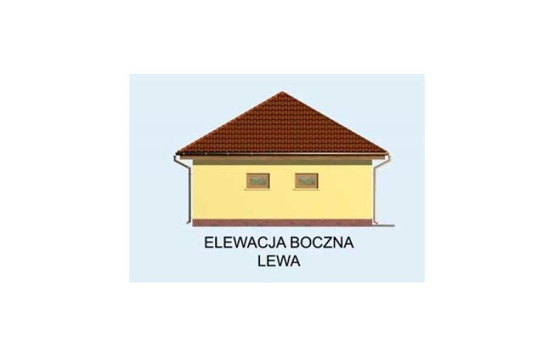 Projekt domu nowoczesnego Budynek gospodarczy G116 - elewacja 3