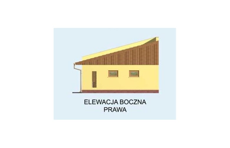 Projekt budynku gospodarczego G117 - elewacja 4