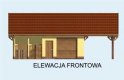 Projekt budynku gospodarczego G118 garaż dwustanowiskowy z wiatą i pomieszczeniem gospodarczym - elewacja 1