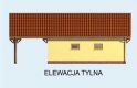 Projekt budynku gospodarczego G118 garaż dwustanowiskowy z wiatą i pomieszczeniem gospodarczym - elewacja 2