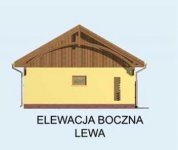 Elewacja projektu G118 garaż dwustanowiskowy z wiatą i pomieszczeniem gospodarczym - 3