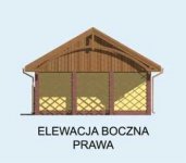 Elewacja projektu G118 garaż dwustanowiskowy z wiatą i pomieszczeniem gospodarczym - 4