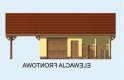 Projekt budynku gospodarczego G118 garaż dwustanowiskowy z wiatą i pomieszczeniem gospodarczym - elewacja 1