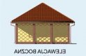Projekt budynku gospodarczego G119 garaż dwustanowiskowy z wiatą - elewacja 4